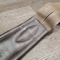 Large Belly Girth, D Ring, Strap, 2x long Els *gc, scratches, scrapes, mnr dirt/film & stains, unstitched seam
