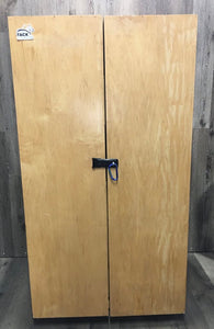 Custom Wooden Tack Locker, Wheels *vgc, clean, stains, residue?dirt