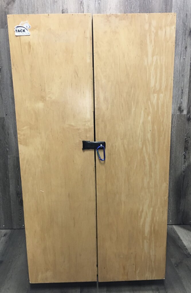 Custom Wooden Tack Locker, Wheels *vgc, clean, stains, residue?dirt