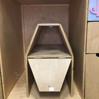 Custom Wooden Tack Locker, Wheels *vgc, clean, stains, residue?dirt
