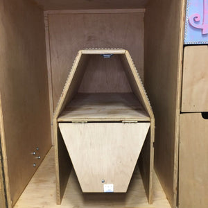 Custom Wooden Tack Locker, Wheels *vgc, clean, stains, residue?dirt