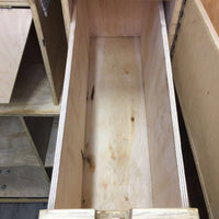 Custom Wooden Tack Locker, Wheels *vgc, clean, stains, residue?dirt
