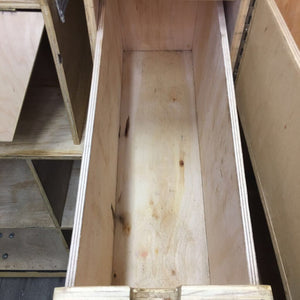 Custom Wooden Tack Locker, Wheels *vgc, clean, stains, residue?dirt