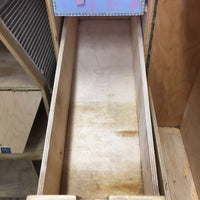 Custom Wooden Tack Locker, Wheels *vgc, clean, stains, residue?dirt
