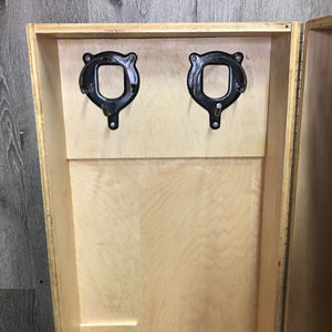 Custom Wooden Tack Locker, Wheels *vgc, clean, stains, residue?dirt