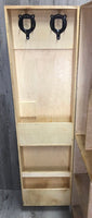 Custom Wooden Tack Locker, Wheels *vgc, clean, stains, residue?dirt
