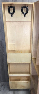Custom Wooden Tack Locker, Wheels *vgc, clean, stains, residue?dirt