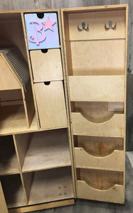 Custom Wooden Tack Locker, Wheels *vgc, clean, stains, residue?dirt