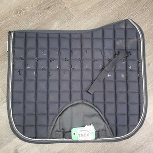 Non Slip Quilt Dressage Saddle Pad, 2x piping *vgc, mnr hair, dirt, rubs, threads