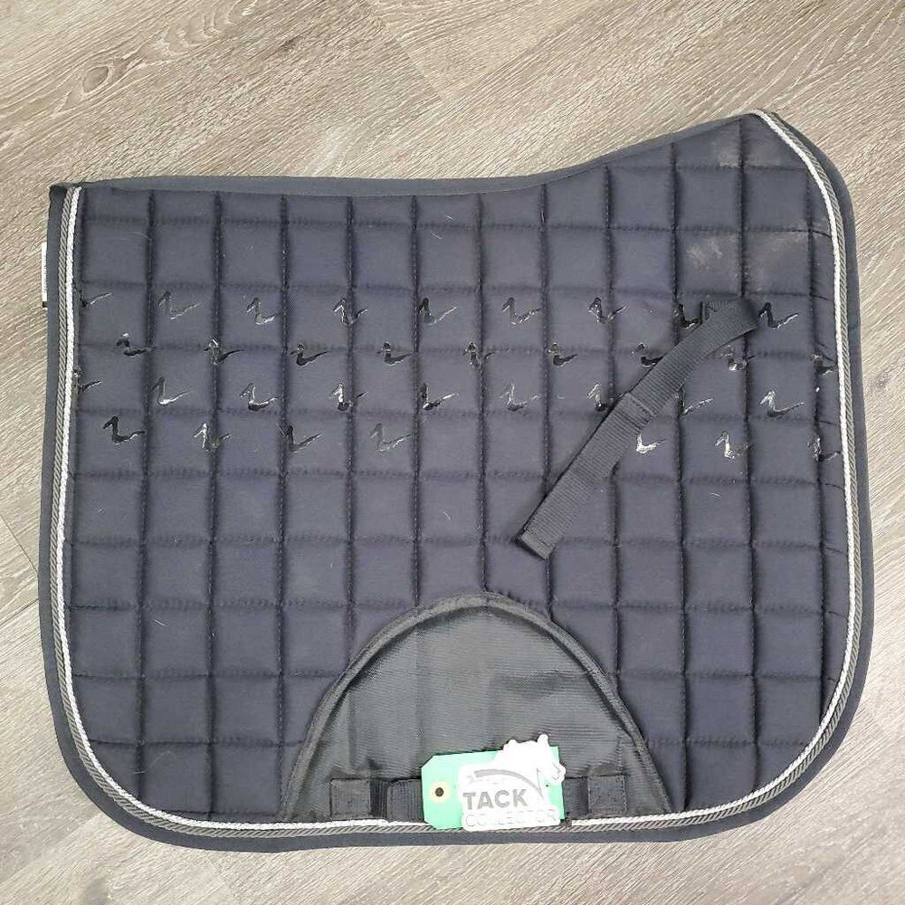 Non Slip Quilt Dressage Saddle Pad, 2x piping *vgc, mnr hair, dirt, rubs, threads