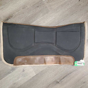 Shimmable Felt Lined Western Saddle Pad, 6 Shims *vgc, hairy, mnr dirt, rubs, scrapes