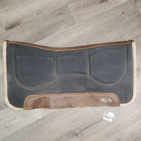 Shimmable Felt Lined Western Saddle Pad, 6 Shims *vgc, hairy, mnr dirt, rubs, scrapes
