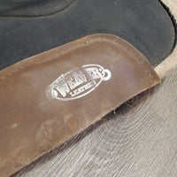 Shimmable Felt Lined Western Saddle Pad, 6 Shims *vgc, hairy, mnr dirt, rubs, scrapes