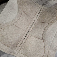 Shimmable Felt Lined Western Saddle Pad, 6 Shims *vgc, hairy, mnr dirt, rubs, scrapes
