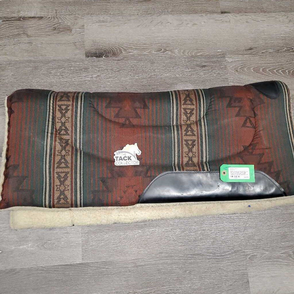 Western Saddle Pad *gc, hair, dirt, threads, clumpy, mnr stains, rubs, scrapes, undone stitching