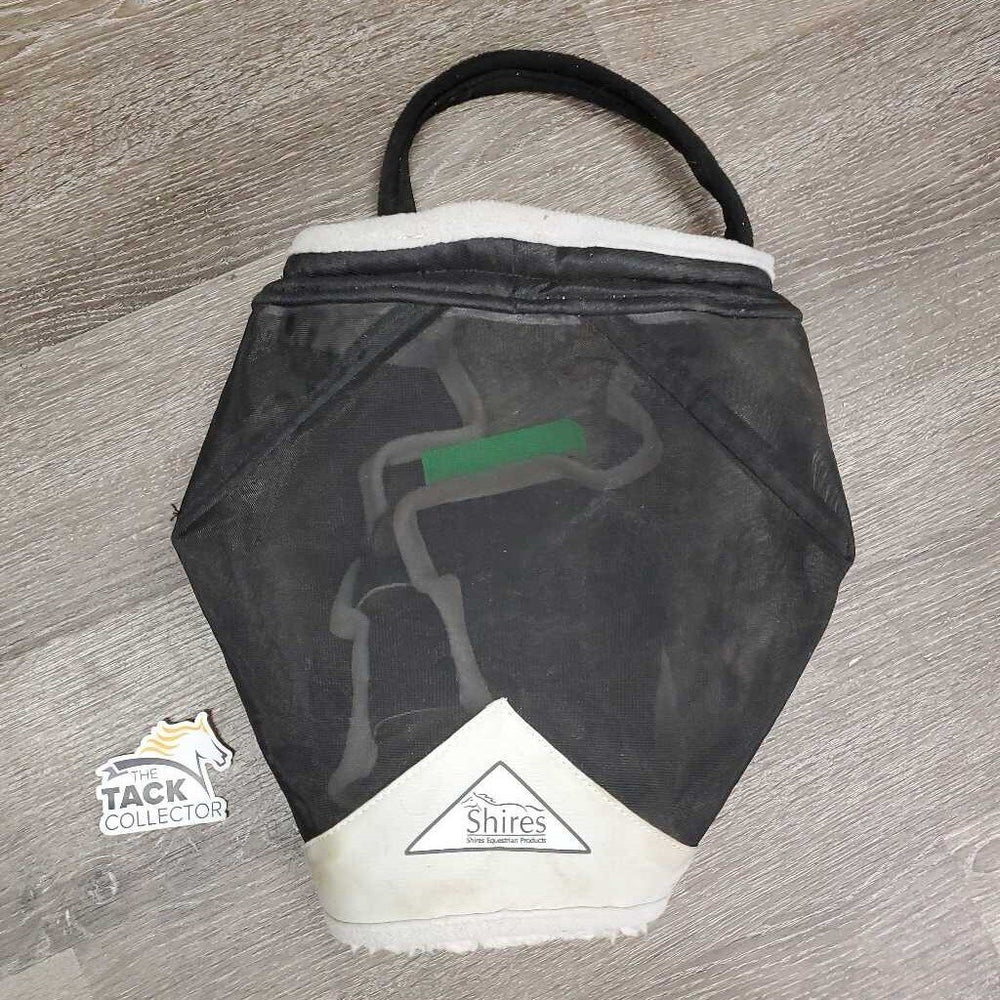 Stiff Mesh Fly Mask, 0 ears *vgc, mnr hair, dirt, stains