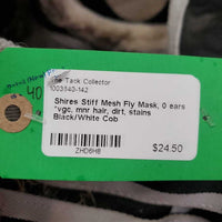 Stiff Mesh Fly Mask, 0 ears *vgc, mnr hair, dirt, stains
