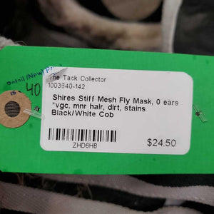 Stiff Mesh Fly Mask, 0 ears *vgc, mnr hair, dirt, stains