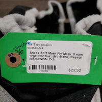Stiff Mesh Fly Mask, 0 ears *vgc, mnr hair, dirt, stains, threads