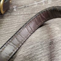 Narrow Leather Halter, adj, snap *vgc, mnr dirt