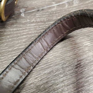 Narrow Leather Halter, adj, snap *vgc, mnr dirt