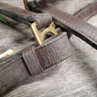 Narrow Leather Halter, adj, snap *vgc, mnr dirt
