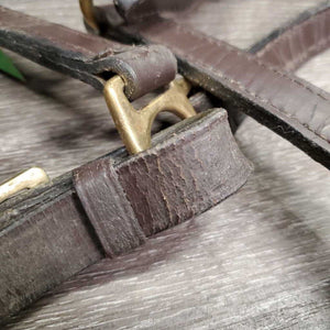 Narrow Leather Halter, adj, snap *vgc, mnr dirt