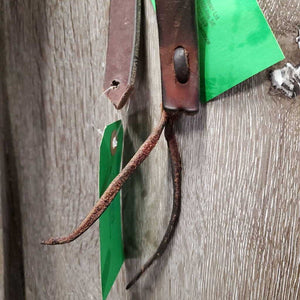 Double Stitched Headstall, Laces, Split Reins *vgc/xc, clean, older, stiff, dry, stains, twists, cracks, mnr dirt