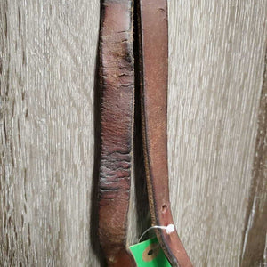 Double Stitched Headstall, Laces, Split Reins *vgc/xc, clean, older, stiff, dry, stains, twists, cracks, mnr dirt