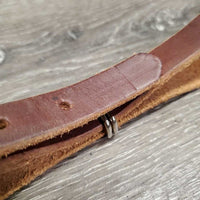 Soft Leather Western Curb Strap, 2 keepers, lg Buckle *like new