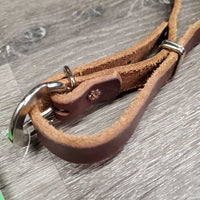 Soft Leather Western Curb Strap, 2 keepers, lg Buckle *like new