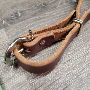 Soft Leather Western Curb Strap, 2 keepers, lg Buckle *like new