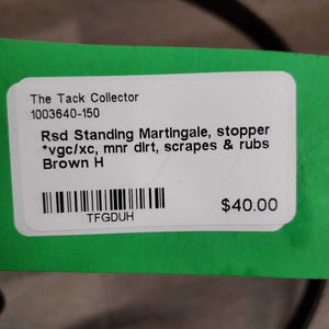 Rsd Standing Martingale, stopper *vgc/xc, mnr dirt, scrapes & rubs