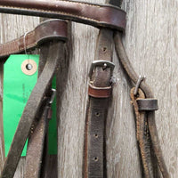Rsd Bridle *N0 Noseband, gc, dirty, mismatched cheeks
