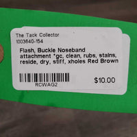 Flash, Buckle Noseband attachment *gc, clean, rubs, stains, reside, dry, stiff, xholes
