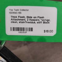 Thick Flash, Slide on Flash Attachment, 2 Keepers *xc/vgc, clean, stain?residue, stiff