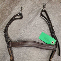 FS Padded Leather & Elastic "Wings" Breastplate, snaps, Adj Running Martingale Attachment *xc/vgc, xholes, clean, mnr edge scrapes & dirt
