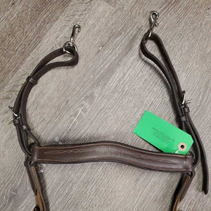 FS Padded Leather & Elastic "Wings" Breastplate, snaps, Adj Running Martingale Attachment *xc/vgc, xholes, clean, mnr edge scrapes & dirt