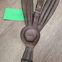 FS Padded Leather & Elastic "Wings" Breastplate, snaps, Adj Running Martingale Attachment *xc/vgc, xholes, clean, mnr edge scrapes & dirt
