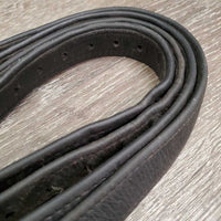 Pr Soft Nylon Lined Stirrup Leathers *gc, dents, dirt, threads, sticky, clean, rubs, mnr stretched holes
