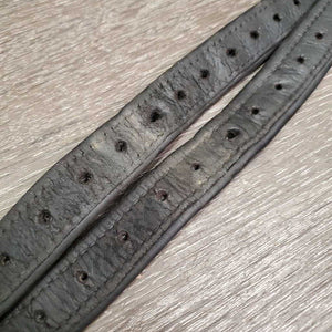Pr Soft Nylon Lined Stirrup Leathers *gc, dents, dirt, threads, sticky, clean, rubs, mnr stretched holes