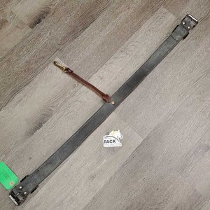 Flat Doube Leather Back Cinch, center strap, brass snap *vgc/xc, mnr film & dirty?residue, edge scrapes
