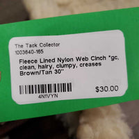 Fleece Lined Nylon Web Cinch *gc, clean, hairy, clumpy, creases
