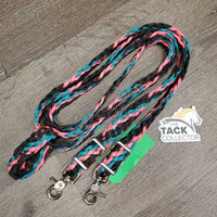 Braided Nylon Barrel - Roper Loop Reins, 2x snaps & Conway Buckles *xc/like new