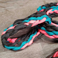 Braided Nylon Barrel - Roper Loop Reins, 2x snaps & Conway Buckles *xc/like new
