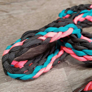Braided Nylon Barrel - Roper Loop Reins, 2x snaps & Conway Buckles *xc/like new