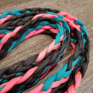 Braided Nylon Barrel - Roper Loop Reins, 2x snaps & Conway Buckles *xc/like new