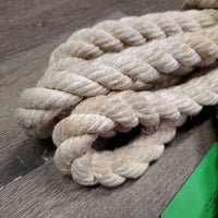 1" Thick Hvy Cotton Rope, Bull Snaps x 2 *vgc, mnr snags, pulls, dirt & stains, rust
