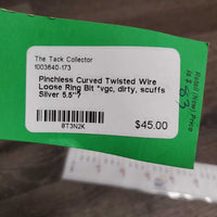 Pinchless Curved Twisted Wire Loose Ring Bit *vgc, dirty, scuffs

