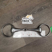 Hollow Eggbutt Snaffle Bit *gc, clean, dent, residue, scuffs